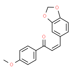 ChemSpider 2D Image | (2Z)-3-(1,3-Benzodioxol-5-yl)-1-(4-methoxyphenyl)-2-propen-1-one | C17H14O4