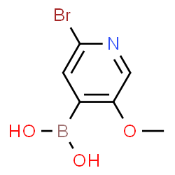 ChemSpider 2D Image | 2-Bromo-5-methoxypyridine-4-boronic acid | C6H7BBrNO3