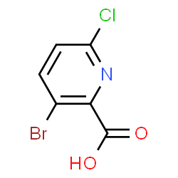 ChemSpider 2D Image | 3-Bromo-6-chloro-2-pyridinecarboxylic acid | C6H3BrClNO2