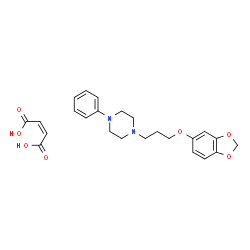 ChemSpider 2D Image | 1-[3-(1,3-Benzodioxol-5-yloxy)propyl]-4-phenylpiperazine (2Z)-2-butenedioate (1:1) | C24H28N2O7