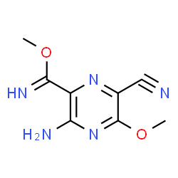 ChemSpider 2D Image | methyl 3-amino-6-cyano-5-methoxy-pyrazine-2-carboximidate | C8H9N5O2