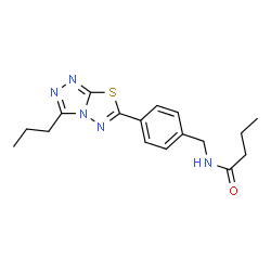 ChemSpider 2D Image | N-[4-(3-Propyl[1,2,4]triazolo[3,4-b][1,3,4]thiadiazol-6-yl)benzyl]butanamide | C17H21N5OS