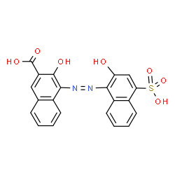 ChemSpider 2D Image | 2-Hydroxy-1-(2-hydroxy-4-sulfo-1-naphthylazo)-3-naphthoic acid | C21H14N2O7S