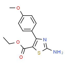 ChemSpider 2D Image | Ethyl 2-amino-4-(4-methoxyphenyl)thiazole-5-carboxylate | C13H14N2O3S