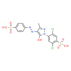 ChemSpider 2D Image | Acid Yellow 17 Free Acid | C16H12Cl2N4O7S2
