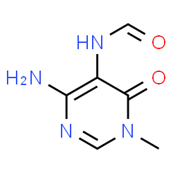 ChemSpider 2D Image | N-(4-Amino-1,6-dihydro-1-methyl-6-oxo-5-pyrimidinyl)formamide | C6H8N4O2