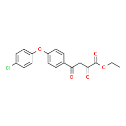 ChemSpider 2D Image | Ethyl 4-[4-(4-chlorophenoxy)phenyl]-2,4-dioxobutanoate | C18H15ClO5