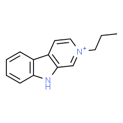 ChemSpider 2D Image | 2-Propyl-9H-beta-carbolin-2-ium | C14H15N2