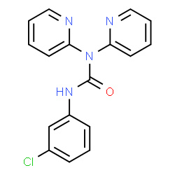 ChemSpider 2D Image | 3-(3-Chlorophenyl)-1,1-di-2-pyridinylurea | C17H13ClN4O