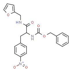 ChemSpider 2D Image | Nalpha-[(Benzyloxy)carbonyl]-N-(2-furylmethyl)-4-nitrophenylalaninamide | C22H21N3O6