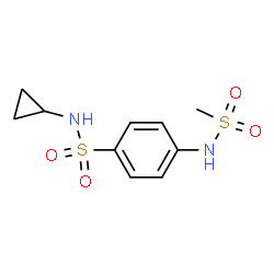 ChemSpider 2D Image | N-Cyclopropyl-4-[(methylsulfonyl)amino]benzenesulfonamide | C10H14N2O4S2