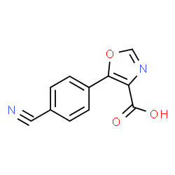ChemSpider 2D Image | 5-(4-CYANOPHENYL)-OXAZOLE-4-CARBOXYLIC ACID | C11H6N2O3