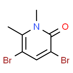ChemSpider 2D Image | 3,5-Dibromo-1,6-dimethyl-2(1H)-pyridinone | C7H7Br2NO