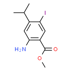 ChemSpider 2D Image | Methyl 2-amino-5-iodo-4-isopropylbenzoate | C11H14INO2