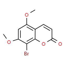 ChemSpider 2D Image | 8-Bromo-5,7-dimethoxy-chromen-2-one | C11H9BrO4