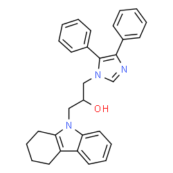 ChemSpider 2D Image | 1-(4,5-Diphenyl-1H-imidazol-1-yl)-3-(1,2,3,4-tetrahydro-9H-carbazol-9-yl)-2-propanol | C30H29N3O