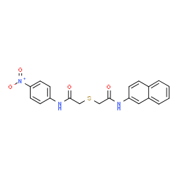 ChemSpider 2D Image | 2-{[2-(2-Naphthylamino)-2-oxoethyl]sulfanyl}-N-(4-nitrophenyl)acetamide | C20H17N3O4S