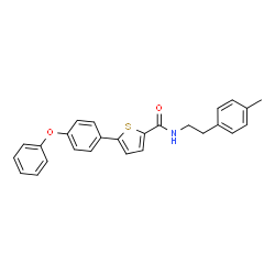 ChemSpider 2D Image | N-[2-(4-Methylphenyl)ethyl]-5-(4-phenoxyphenyl)-2-thiophenecarboxamide | C26H23NO2S