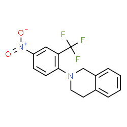 ChemSpider 2D Image | 2-[4-Nitro-2-(trifluoromethyl)phenyl]-1,2,3,4-tetrahydroisoquinoline | C16H13F3N2O2