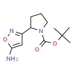ChemSpider 2D Image | 2-Methyl-2-propanyl 2-(5-amino-1,2-oxazol-3-yl)-1-pyrrolidinecarboxylate | C12H19N3O3