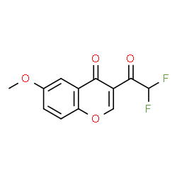 ChemSpider 2D Image | 3-(Difluoroacetyl)-6-methoxy-4H-chromen-4-one | C12H8F2O4