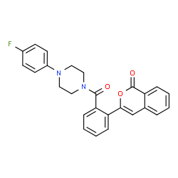 ChemSpider 2D Image | 3-(2-{[4-(4-Fluorophenyl)-1-piperazinyl]carbonyl}phenyl)-1H-isochromen-1-one | C26H21FN2O3