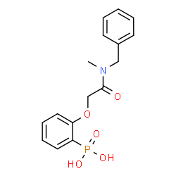 ChemSpider 2D Image | (2-{2-[Benzyl(methyl)amino]-2-oxoethoxy}phenyl)phosphonic acid | C16H18NO5P