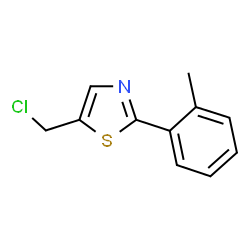 ChemSpider 2D Image | 5-(Chloromethyl)-2-(2-methylphenyl)-1,3-thiazole | C11H10ClNS