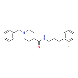 ChemSpider 2D Image | 1-Benzyl-N-[3-(2-chlorophenyl)propyl]-4-piperidinecarboxamide | C22H27ClN2O