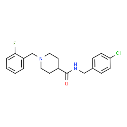 ChemSpider 2D Image | N-(4-Chlorobenzyl)-1-(2-fluorobenzyl)-4-piperidinecarboxamide | C20H22ClFN2O