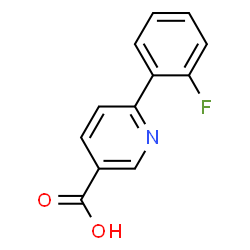 ChemSpider 2D Image | 6-(2-Fluorophenyl)nicotinic acid | C12H8FNO2
