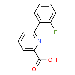 ChemSpider 2D Image | 6-(2-Fluorophenyl)-2-pyridinecarboxylic acid | C12H8FNO2