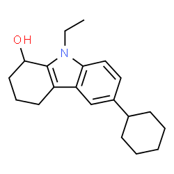 ChemSpider 2D Image | 6-Cyclohexyl-9-ethyl-2,3,4,9-tetrahydro-1H-carbazol-1-ol | C20H27NO