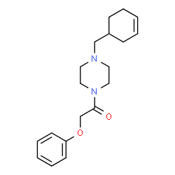 ChemSpider 2D Image | 1-(4-Cyclohex-3-enylmethyl-piperazin-1-yl)-2-phenoxy-ethanone | C19H26N2O2