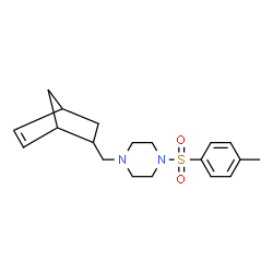 ChemSpider 2D Image | 1-Bicyclo[2.2.1]hept-5-en-2-ylmethyl-4-(toluene-4-sulfonyl)-piperazine | C19H26N2O2S