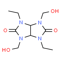 ChemSpider 2D Image | 1,4-Diethyl-3,6-bis(hydroxymethyl)tetrahydroimidazo[4,5-d]imidazole-2,5(1H,3H)-dione | C10H18N4O4