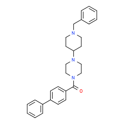 ChemSpider 2D Image | [4-(1-Benzyl-4-piperidinyl)-1-piperazinyl](4-biphenylyl)methanone | C29H33N3O
