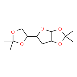 ChemSpider 2D Image | 5-(2,2-Dimethyl-1,3-dioxolan-4-yl)-2,2-dimethyltetrahydrofuro[2,3-d][1,3]dioxole | C12H20O5