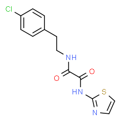 ChemSpider 2D Image | N-[2-(4-Chlorophenyl)ethyl]-N'-(1,3-thiazol-2-yl)ethanediamide | C13H12ClN3O2S