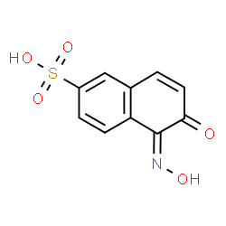 ChemSpider 2D Image | (5Z)-5-(Hydroxyimino)-6-oxo-5,6-dihydro-2-naphthalenesulfonic acid | C10H7NO5S