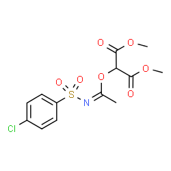 ChemSpider 2D Image | Dimethyl ({(1Z)-N-[(4-chlorophenyl)sulfonyl]ethanimidoyl}oxy)malonate | C13H14ClNO7S
