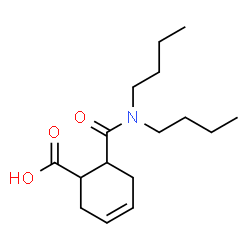 ChemSpider 2D Image | 6-(Dibutylcarbamoyl)-3-cyclohexene-1-carboxylic acid | C16H27NO3