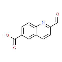 ChemSpider 2D Image | 2-Formyl-6-quinolinecarboxylic acid | C11H7NO3