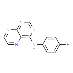 ChemSpider 2D Image | N-(4-fluorophenyl)pteridin-4-amine | C12H8FN5