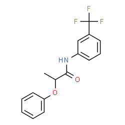 ChemSpider 2D Image | 2-Phenoxy-N-[3-(trifluoromethyl)phenyl]propanamide | C16H14F3NO2