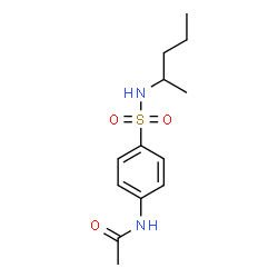 ChemSpider 2D Image | N-[4-(2-Pentanylsulfamoyl)phenyl]acetamide | C13H20N2O3S