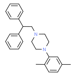 ChemSpider 2D Image | 1-(2,5-Dimethylphenyl)-4-(2,2-diphenylethyl)piperazine | C26H30N2