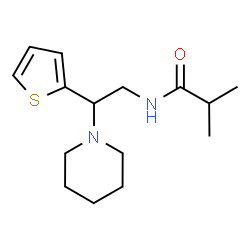 ChemSpider 2D Image | 2-Methyl-N-[2-(1-piperidinyl)-2-(2-thienyl)ethyl]propanamide | C15H24N2OS