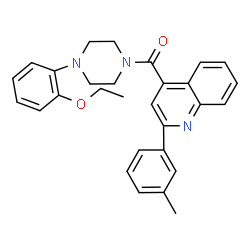 ChemSpider 2D Image | [4-(2-Ethoxyphenyl)-1-piperazinyl][2-(3-methylphenyl)-4-quinolinyl]methanone | C29H29N3O2