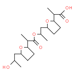ChemSpider 2D Image | 2-{5-[2-({2-[5-(2-Hydroxypropyl)tetrahydro-2-furanyl]propanoyl}oxy)propyl]tetrahydro-2-furanyl}propanoic acid | C20H34O7